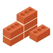 Bricks Isometric 3d Icon Stock Clipart