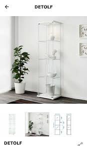 Ikea Detolf Glass Cabinet Furniture