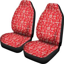 Delivery Driver Car Seat Covers In Red