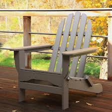 Durogreen Icon Weathered Wood 2 Piece Folding Recycled Plastic Adirondack Chair