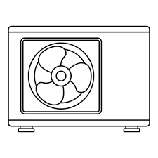 Outdoor Conditioner Fan Icon Outline