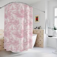 Pink Toile Shower Curtain