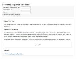 8 Geometric Sequence Examples Doc