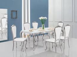 Pc Glass Glass Dining Table Set