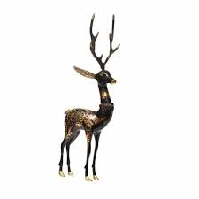Black Bronze Deer Size Dimension 20x9