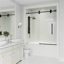 Matte Black Bathtub Door