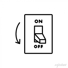 Electric Switch Line Icon Power