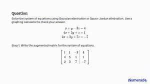 Gauss Jordan Elimination