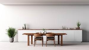 Copy Space With Wooden Dining Table