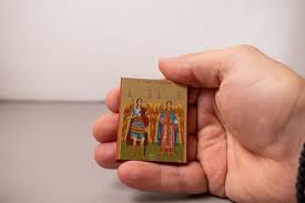 Small Wooden Orthodox Icon With Amazing