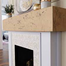 Faux Wood Beam Fireplace Mantel