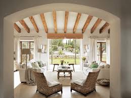 ceiling with faux wood beams