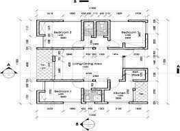 Floor Plan Of A 3 Bedroom Bungalow