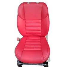 Leather Front Red Car Seat Cover