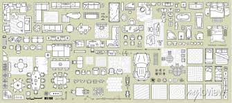 Floor Plan Icons Set For Design