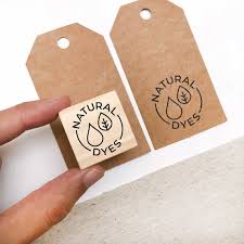 Natural Dyes Stamp Icon For Fabric Tags