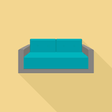 Small Sofa Icon Flat Ilration