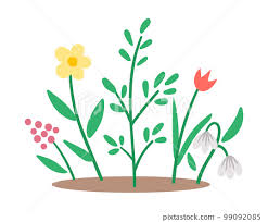 Vector Spring Flower Bed Icon First