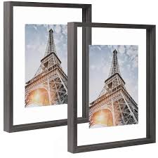 11x14 Grey Floating Frames Set Of 2