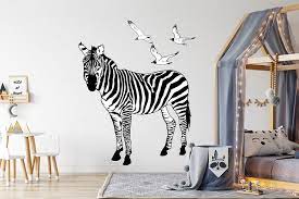 Zebra Wall Decal Zebra Wall Art Animal