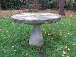 Mid Century Concrete Garden Table In