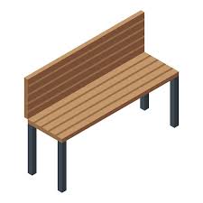 Park Bench Icon Isometric Of Park Bench