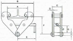 mbi crane hoist black bear beam clamp