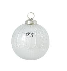 Silver Mercury Glass Ball Ornament 4