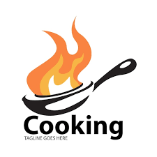 Fire Crown Food Cooking Logo