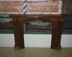 Vintage Oak Fireplace Mantel 1920s For