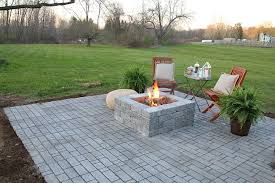 Paver Patio With A Built In Fire Pit