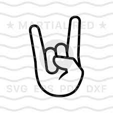Rockin Svg Sign Of The Horns Heavy