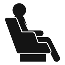 Car Seat Icon Line Art Logo Set