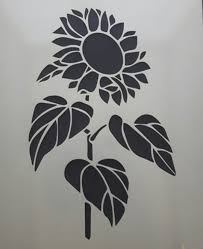 Sunflower Stencil For Wall Decoration