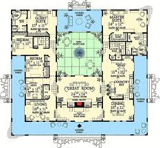 Open Courtyard Dream Home Plan