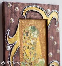 The Kiss Klimt Decoupage Wooden Frame