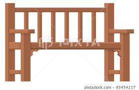 Wooden Bench Icon Outdoor Seat Park
