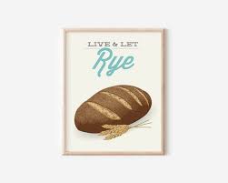 Bread Pun Kitchen Print Live And Let