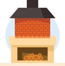 Vector Image Of A Fireplace Outside Of