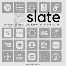 Slate Minimal App Icons For Iphone Ios