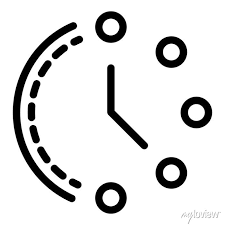 Hour Wall Clock Icon Outline Hour Wall