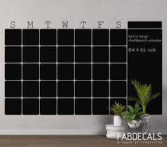 Monthly Chalkboard Calendar Wall Decal