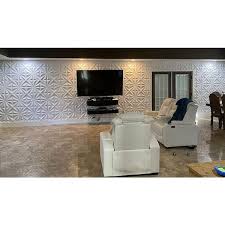 Art3dwallpanels 19 7 In X 19 7 In 32 Sq Ft White Pvc 3d Wall Panel Star Textured For Interior Wall Decor Pack Of 12 Tiles