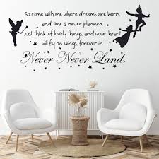 Peter Pan Quote Nursery Wall Sticker