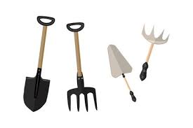 Gardening Groundworks Tools Isolated On