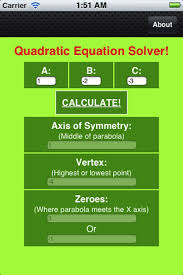 Free Quadratic Equations Solver By