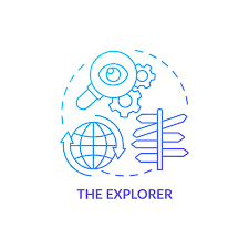 Explorer Blue Gradient Concept Icon