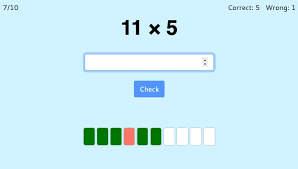 Multiplication Tables Practice