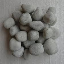 Pebble Stone Matte Crystal White