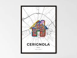 Cerignola Italy Minimal Art Map With A